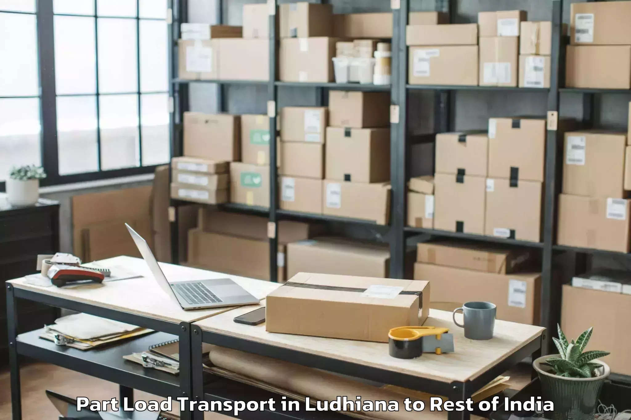 Reliable Ludhiana to Neradigonda 2 Part Load Transport